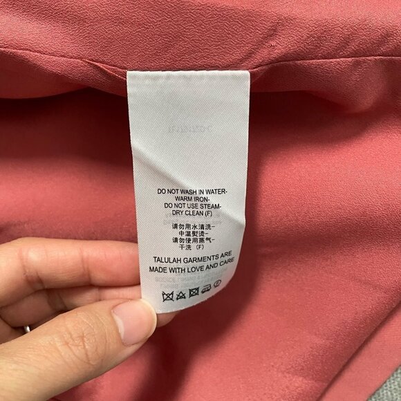 La Maison Talulah Pink Off the Shoulder Ruffle Sleeve Dress Women's Size Medium - Picture 8 of 12